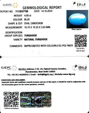 4.09/CT Natural Turquoise With Govt. Lab Certificate-1221