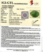 3.46/CT Natural  Emerald Stone with Govt. Lab Certificate-71266