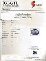 Load image into Gallery viewer, 3.37/CT Natural Purple Sapphire Stone with Govt. Lab Certificate-71591