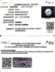 0.39/Cents Natural Diamond with Govt. Lab Certificate-120000