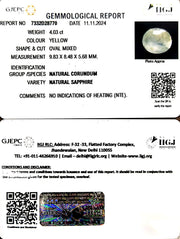 4.03/CT Natural Ceylonese Pukhraj with Govt Lab Certificate-12210