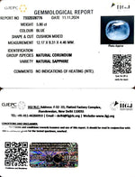 Load image into Gallery viewer, 5.80/CT Natural Blue Sapphire with Govt Lab Certificate-12210
