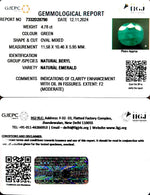 Load image into Gallery viewer, 4.78/CT Natural Panna Stone with Govt. Lab Certificate-6771

