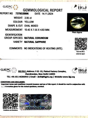 3.95/CT Natural Ceylonese Pukhraj with Govt Lab Certificate-23310