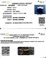 6.37/CT Natural Blue Sapphire with Govt Lab Certificate-2331