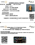 Load image into Gallery viewer, 5.81/CT Natural Apatite Cat&#39;s Eye with Govt. Lab certificate-1221
