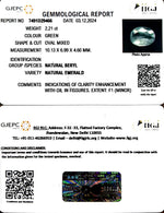 Load image into Gallery viewer, 2.21/CT Natural Panna Stone with Govt. Lab Certificate-12210
