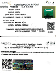 4.68/CT Natural Panna Stone with Govt. Lab Certificate-8991