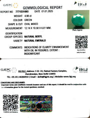 4.98/CT Natural Panna Stone with Govt. Lab Certificate-6771