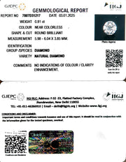 0.91/Cents Natural Diamond with Govt. Lab Certificate-180000