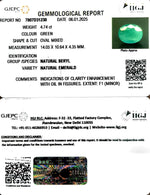 Load image into Gallery viewer, 4.74/CT Natural Panna Stone with Govt. Lab Certificate-16650
