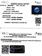 Load image into Gallery viewer, 3.90/CT Natural Blue Sapphire with Govt Lab Certificate-8991
