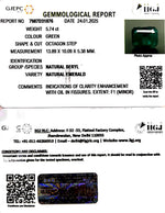 Load image into Gallery viewer, 5.74/CT Natural Panna Stone with Govt. Lab Certificate-12210
