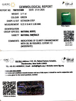 Load image into Gallery viewer, 3.11/CT Natural Panna Stone with Govt. Lab Certificate-16650
