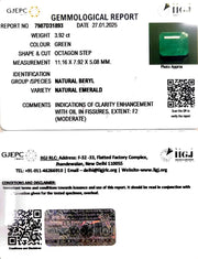 3.92/CT Natural Panna Stone with Govt. Lab Certificate-6771