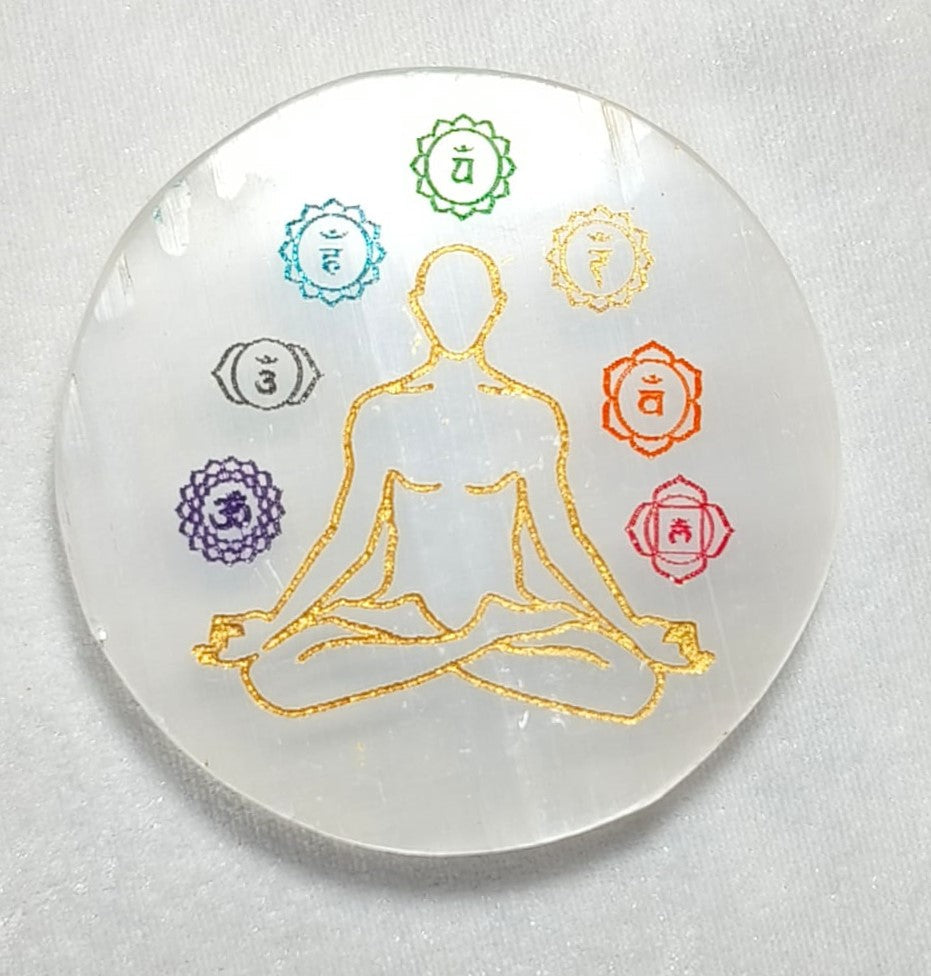 7 Chakra Selenite Charging Plate (1)