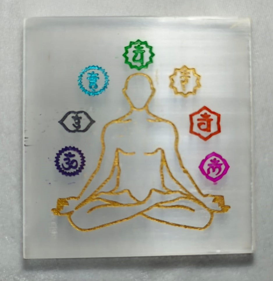 7 Chakra Selenite Charging Plate (2)