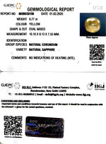 Load image into Gallery viewer, 6.77/CT Natural Yellow Sapphire With Govt Lab Certificate

