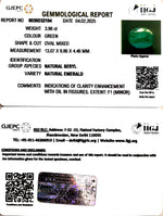 Load image into Gallery viewer, 3.98/CT Natural Panna Stone with Govt. Lab Certificate (45510)
