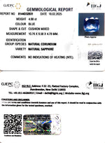 Load image into Gallery viewer, 4.98/CT Natural Blue Sapphire With Govt Lab Certificate