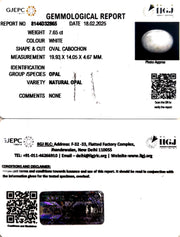 7.65/CT Natural Opal with Govt. Lab Certificate