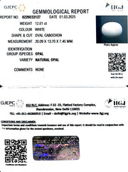 12.01/CT Natural Opal with Govt. Lab Certificate