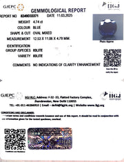 4.74/CT Natural Iolite With Govt. Lab Certificate