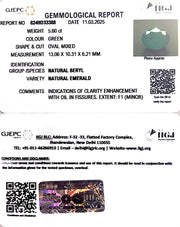 4.55/CT Natural Panna Stone with Govt. Lab Certificate