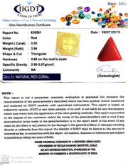 3.94 Ratti Italian triangular Red Coral-(1054)