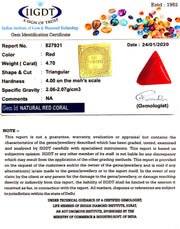 5.22 Ratti Natural Italian Triangular Moonga-(1054)