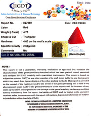 5.28 Ratti Natural Italian Triangular Moonga-(1054)