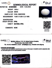 2.89/CT Natural Opal with Govt. Lab Certificate