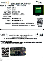 Load image into Gallery viewer, 5.69/CT Natural Panna Stone with Govt. Lab Certificate
