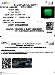 5.62/CT Natural Panna Stone with Govt. Lab Certificate