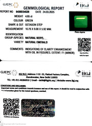 4.85/CT Natural Panna Stone with Govt. Lab Certificate