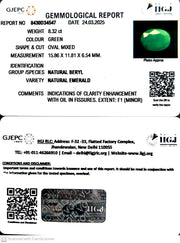 8.32/CT Natural Panna Stone with Govt. Lab Certificate