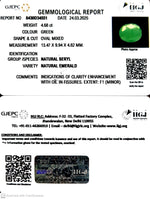 Load image into Gallery viewer, 4.68/CT Natural Panna Stone with Govt. Lab Certificate
