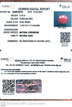 Load image into Gallery viewer, 5.45/CT Natural Ruby with Govt. Lab Certificate
