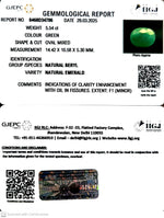 Load image into Gallery viewer, 5.54/CT Natural Panna Stone with Govt. Lab Certificate (4551)
