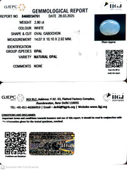 2.80/CT Natural Opal with Govt. Lab Certificate