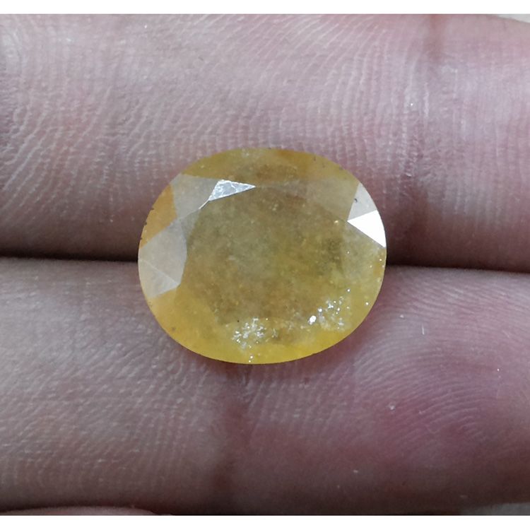 7.86 Ratti Natural yellow sapphire with Govt Lab Certificate