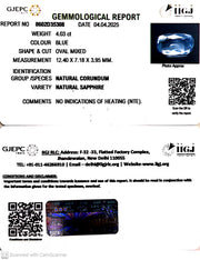 4.03/CT Natural Blue Sapphire With Govt Lab Certificate