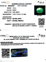 Load image into Gallery viewer, 6.43/CT Natural Panna Stone with Govt. Lab Certificate
