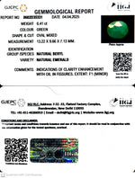 Load image into Gallery viewer, 6.41/CT Natural Panna Stone with Govt. Lab Certificate (1665)
