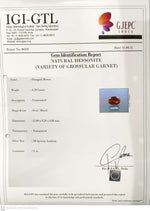 Load image into Gallery viewer, 4.29/CT Natural Hessonite Stone with Govt. Lab Certificate-86232