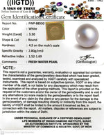 Load image into Gallery viewer, 5.5/CT Natural Certified Fresh Water Pearl Gemstone -88550