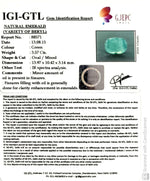 Load image into Gallery viewer, 3.57/CT Natural  Emerald Stone with Govt. Lab Certificate-88571