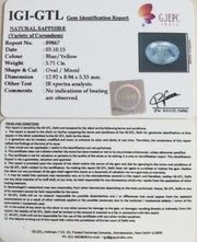5.71/CT Natural Pitambari Sapphire with Govt Lab Certificate-89867