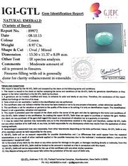 9.97 Ratti Natural Emerald Stone With Govt. Lab Certificate (3441)