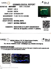 5.82/CT Natural Panna Stone with Govt. Lab Certificate (34410)